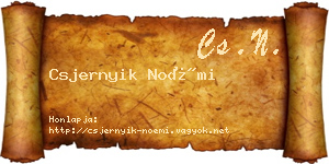 Csjernyik Noémi névjegykártya